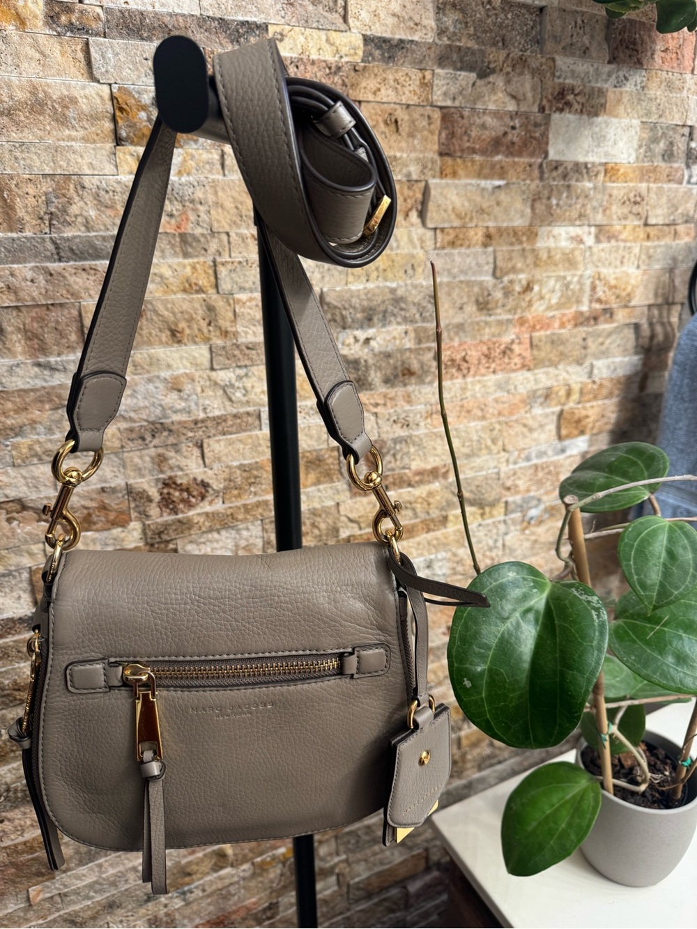 Marc Jacobs Recruit Nomad Leather Crossbody Saddle bag
